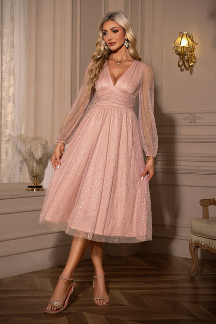 Robe Trapèze Tulle Rosée