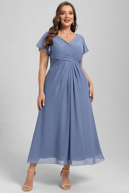 Robe Trapèze Florale Marine - gallery 6