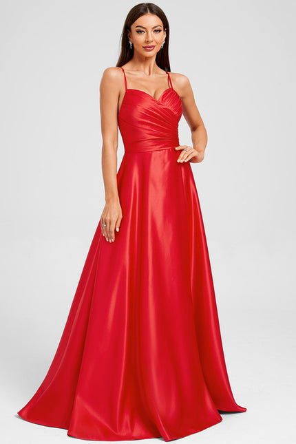 Robe Trapèze Éclat Rubis Flottant - gallery 4