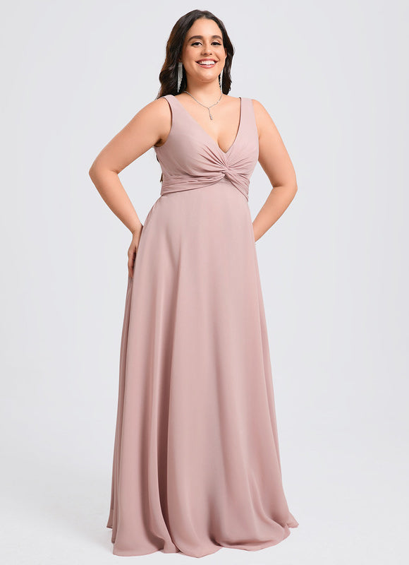 Robe Trapèze Longue Beige Élégante - gallery 9