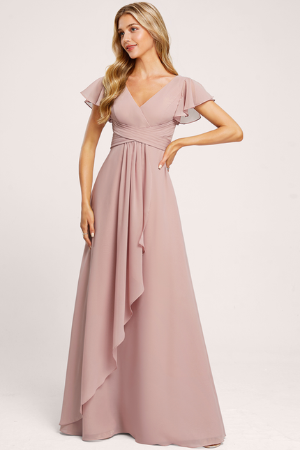 Robe Trapèze Mousseline Fendue - gallery 3