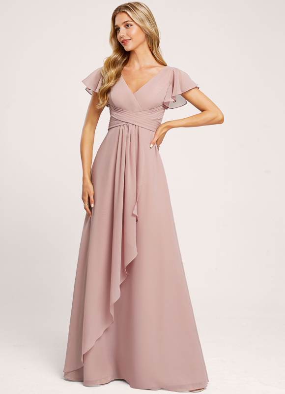 Robe Trapèze Mousseline Fendue - gallery 3