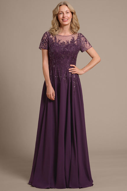 Robe Trapèze Longue Violetée