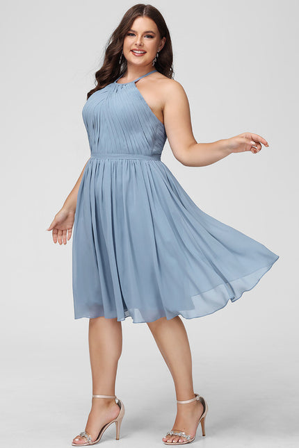 Robe Trapèze Bleu Nuage - gallery 8
