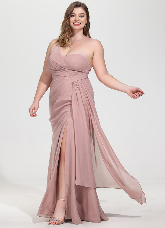 Robe Trapèze Asymétrique Beige - gallery 8