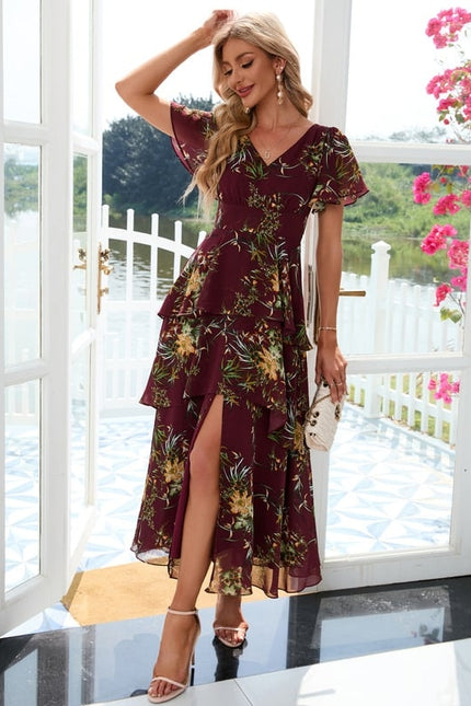 Robe Trapèze Fleur Rose Éthérée - gallery 5