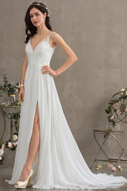 Robe Trapèze De Mariée Aérienne - gallery 7