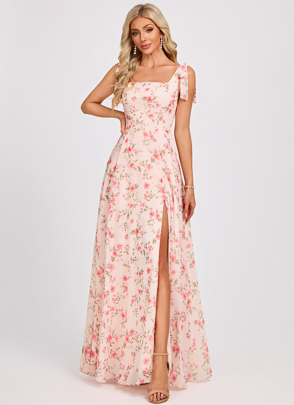 Robe Trapèze Élégante Vert Clair - gallery 2