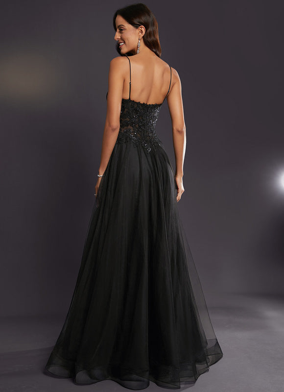 Robe Trapèze Tulle Azur Éthéré - gallery 2