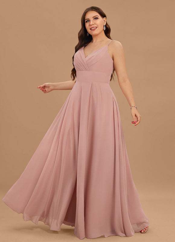 Robe Trapèze Bleu Élégant Longue - gallery 7
