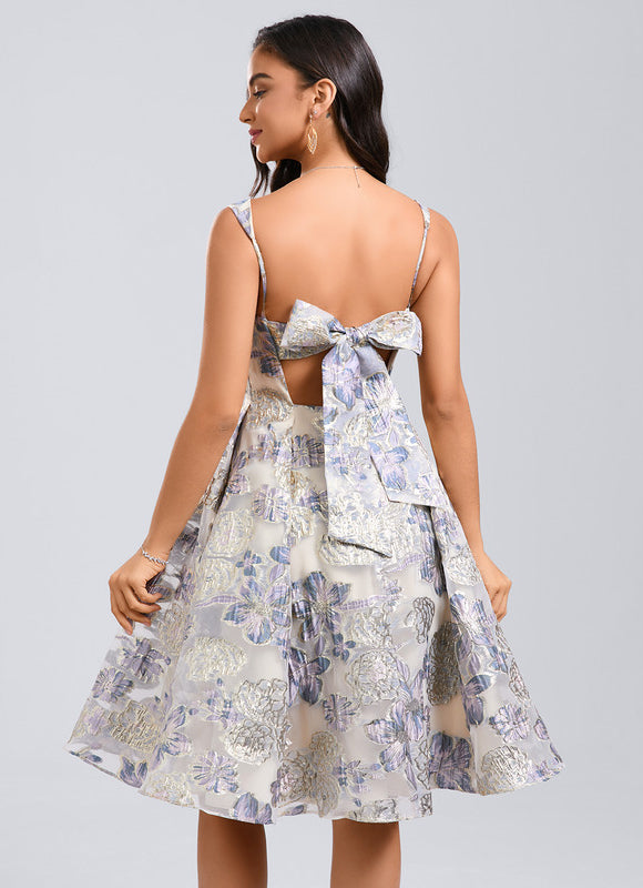Robe Trapèze Jacquard Lumineuse - gallery 1