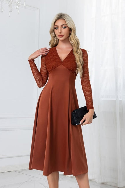 Robe Trapèze Écarlate Élégante