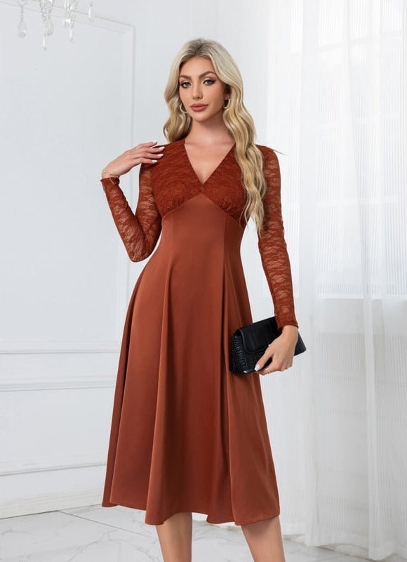 Robe Trapèze Écarlate Élégante