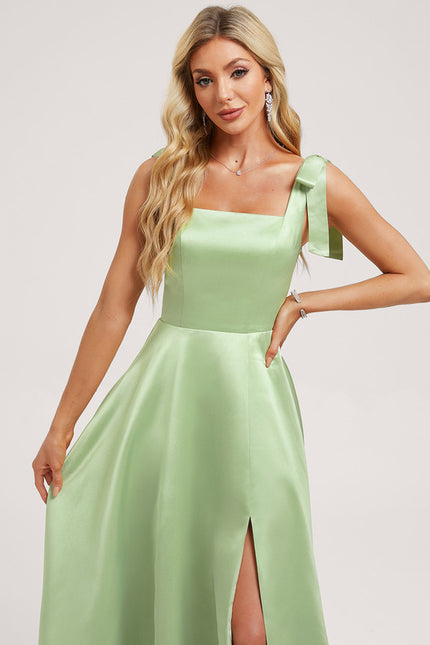 Robe Trapèze Satinée Asymétrique - gallery 3