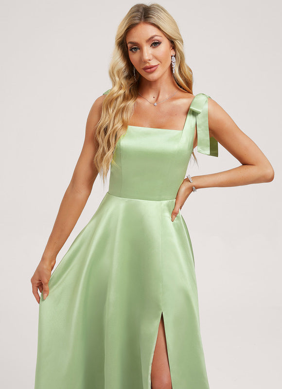 Robe Trapèze Satinée Asymétrique - gallery 3