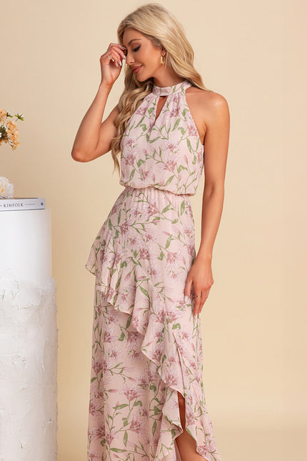 Robe Trapèze Éclat Floral Rose - gallery 6