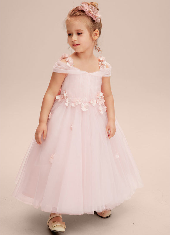 Robe Trapèze Rose Pastel À Fleurs 3D - gallery 1