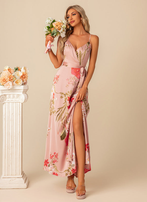 Robe Trapèze Floral Satinée - gallery 4