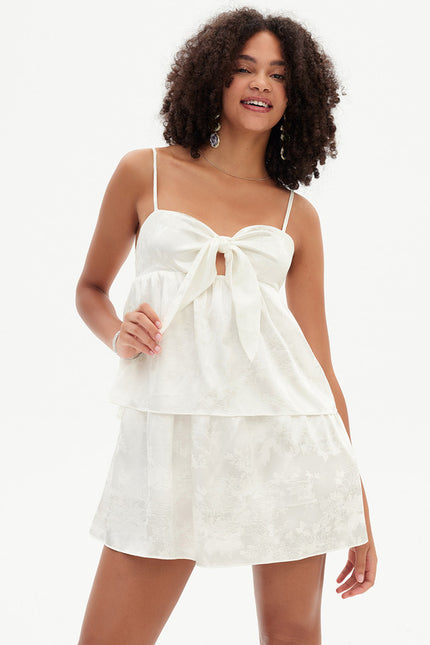 Robe Trapèze Nœud Éclat - gallery 2