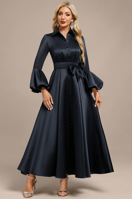 Robe Trapèze Élégance Sombre - gallery 4