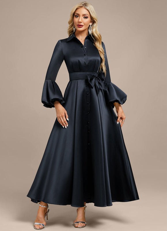 Robe Trapèze Élégance Sombre - gallery 4