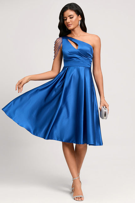 Robe Trapèze Satin Éclat Moderne