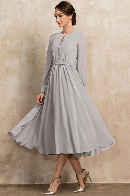 Robe Trapèze Éclat Nuageux - gallery 2