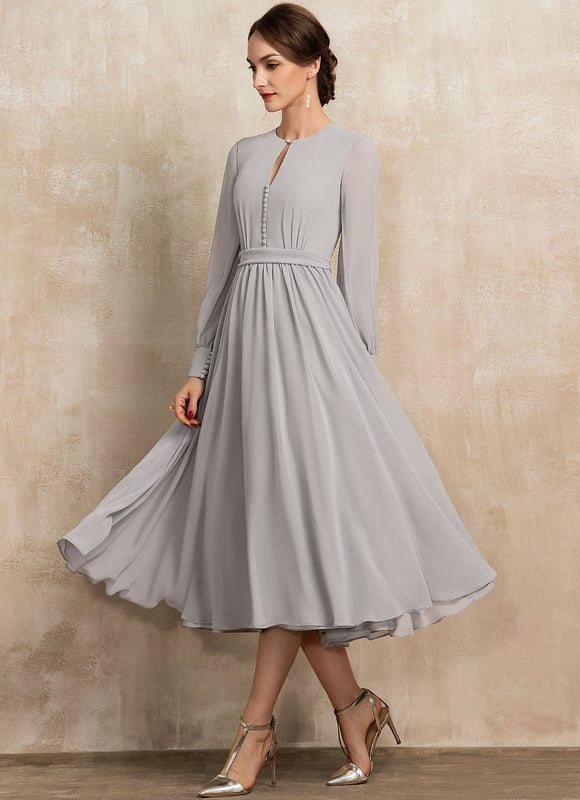 Robe Trapèze Éclat Nuageux - gallery 2