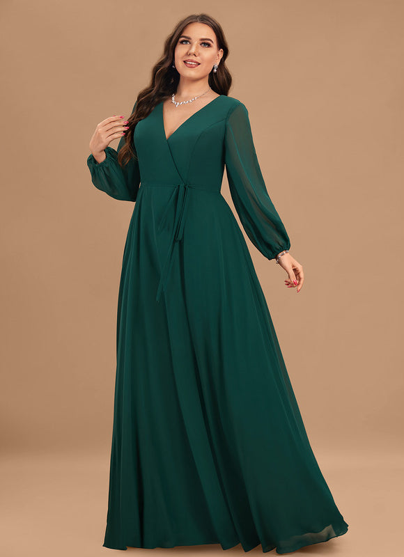 Robe Trapèze Longue Beige Élégante - gallery 8