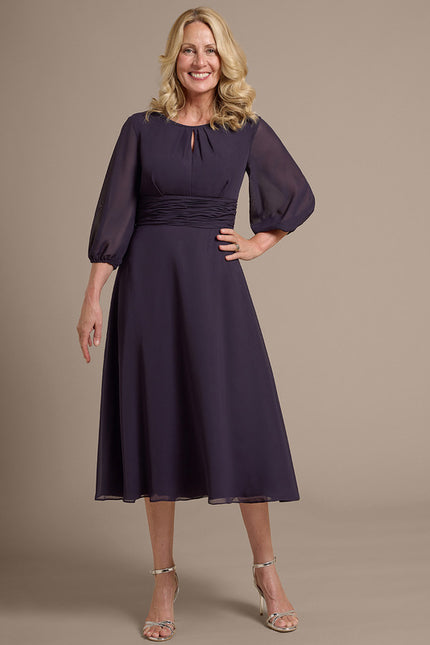 Robe Trapèze Épurée Améthyste
