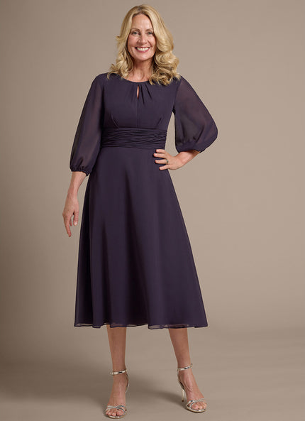 Robe Trapèze Épurée Améthyste