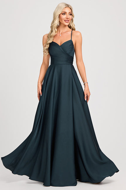Robe Trapèze Satin Énigmatique - gallery 1