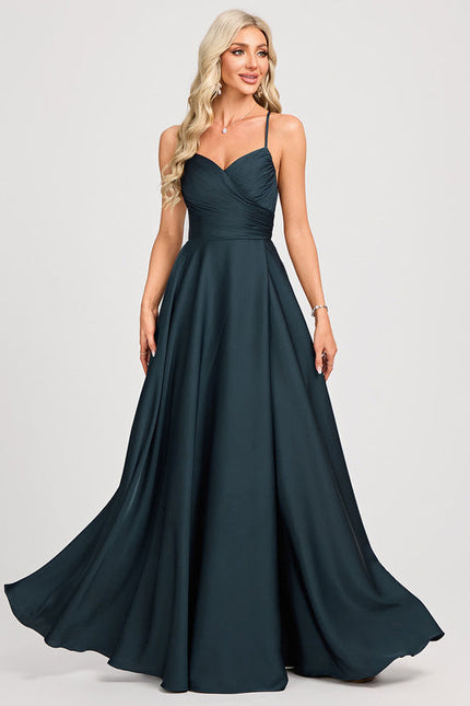 Robe Trapèze Satin Énigmatique - gallery 1
