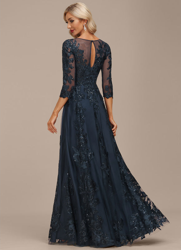 Robe Trapèze Éclat Bleu Nuit - gallery 3