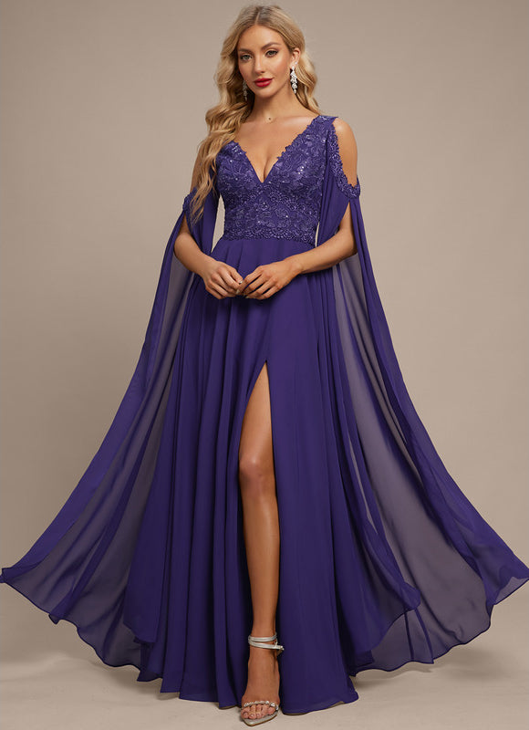 Robe Trapèze Éclat De Violettes