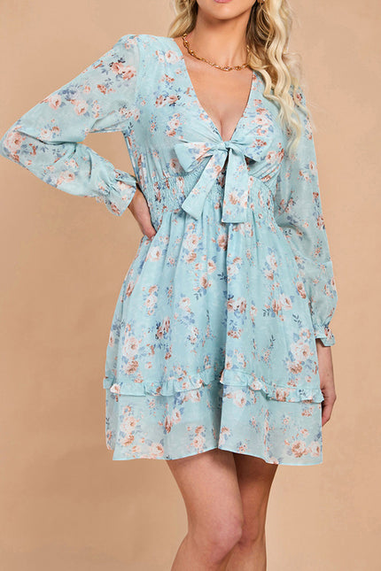 Robe Trapèze Floraison Légère - gallery 4