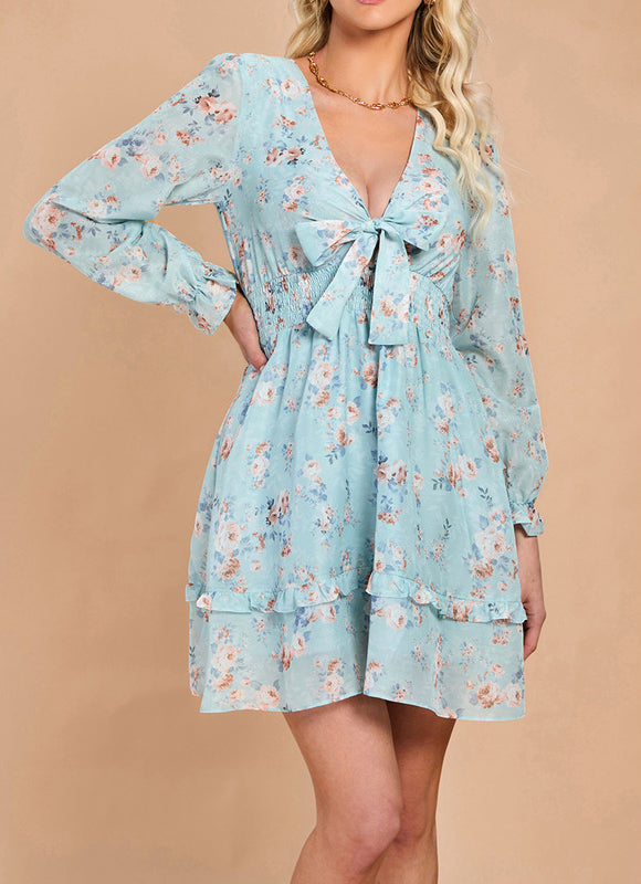 Robe Trapèze Floraison Légère - gallery 4