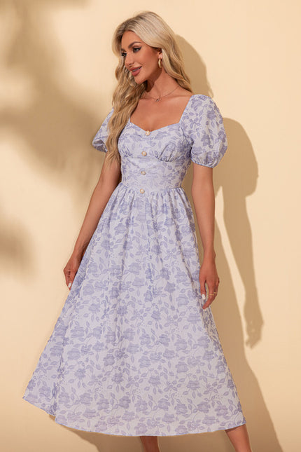Robe Trapèze Rosée Épanouie - gallery 3
