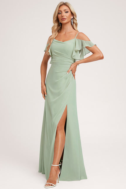 Robe Trapèze Aérienne Céleste - gallery 5