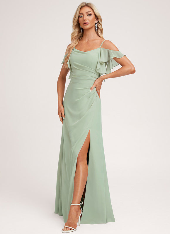 Robe Trapèze Aérienne Céleste - gallery 5