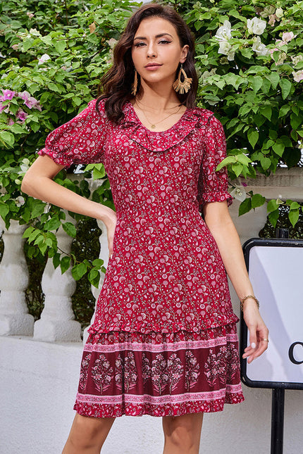 Robe Trapèze Fleur De Cerise - gallery 4