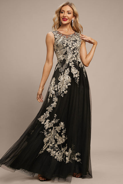 Robe Trapèze Aérienne Noir - gallery 2