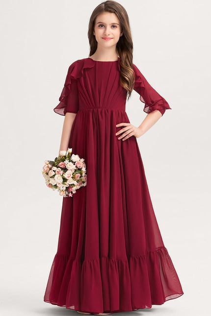 Robe Trapèze Bordeaux Flottante - gallery 3