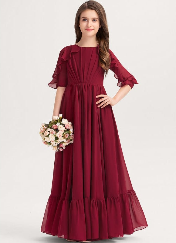 Robe Trapèze Bordeaux Flottante - gallery 3