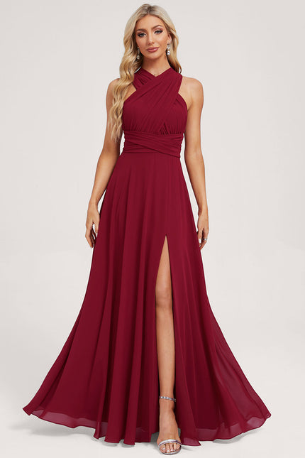 Robe Trapèze Fluide Bordeaux - gallery 1