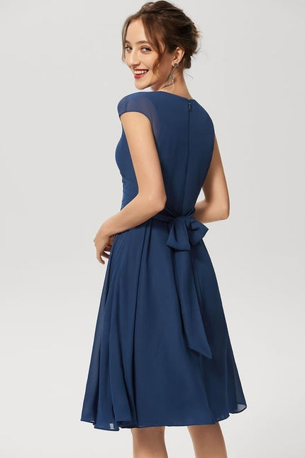 Robe Trapèze Vaporeuse Rubis - gallery 3
