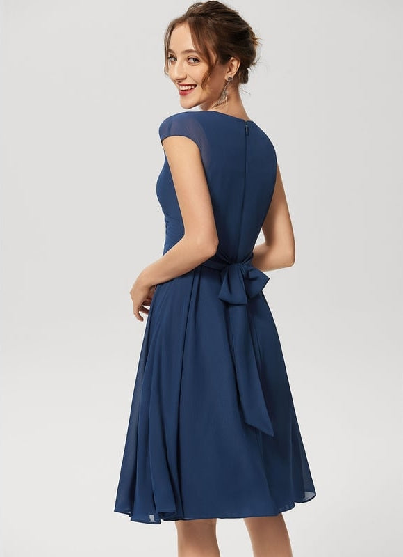Robe Trapèze Vaporeuse Rubis - gallery 3