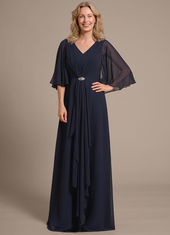 Robe Trapèze Nuit Marine Chic - gallery 3