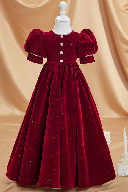 Robe Trapèze Velours Rubis