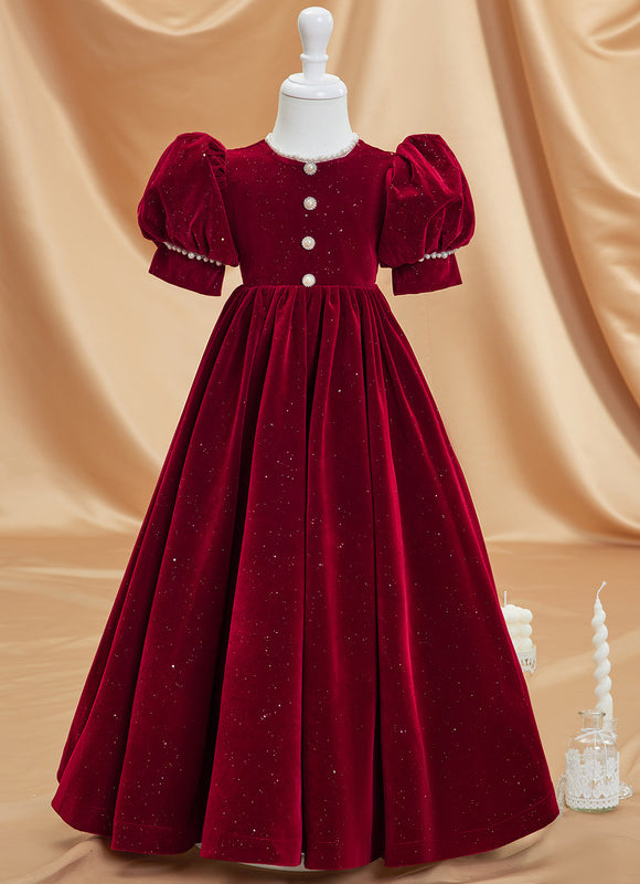 Robe Trapèze Velours Rubis